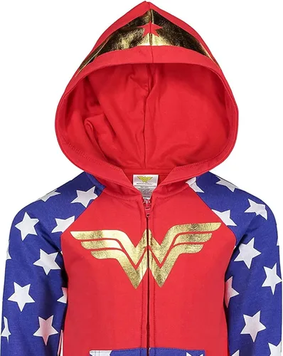 Vista 7 de DC Comics Justice League Wonder Woman - Disfraz con capucha para niñas pequeñas y grandes Blanco