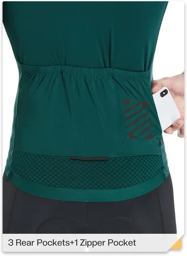 Vista 7 de ARSUXEO Camiseta de ciclismo profesional para hombre, manga corta, ultraligera, para bicicleta de carretera, ciclismo, ciclismo