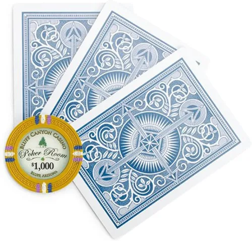 Vista 3 de Claysmith Gaming Bluff Canyon Poker Chip - Compuesto de arcilla pesada de 0.48 oz, paquete de 50
