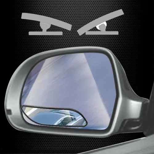 Vista 6 de Ampper Espejo de punto ciego, carcasa de ABS de vidrio HD, convexo, gran angular, retrovisor, espejo para automóvil, SUV y camión