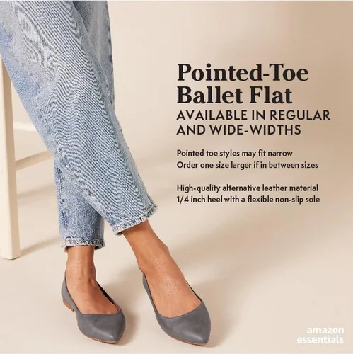 Vista 13 de Tienda Essentials Zapatos planos de ballet puntiagudos para mujer