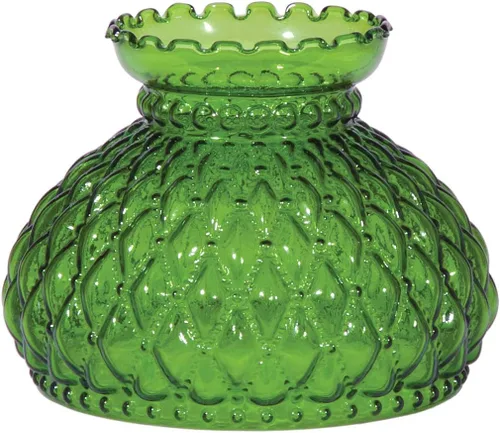 Vista 6 de B&P Lamp® Sombra acolchada de diamante transparente de 7 pulgadas con parte superior prensada