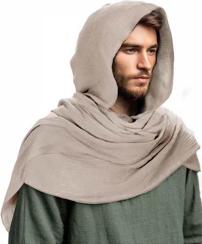 Vista 8 de Ultrafun Bufanda medieval renacentista para hombres y mujeres, multifuncional, con capucha, para Halloween, cosplay, accesorios de disfraz