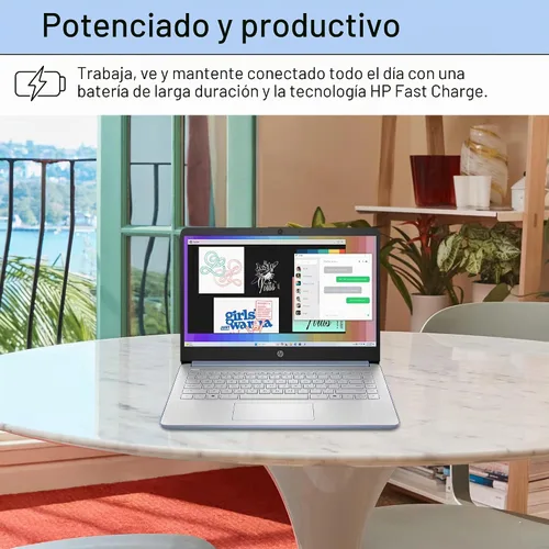 Vista 8 de HP Ultrabook 14 - Computadora portátil para estudio y hogar 2025, MS Office + Windows 11 Pro, CPU Intel de cuatro núcleos, 16 GB de RAM y 628 GB