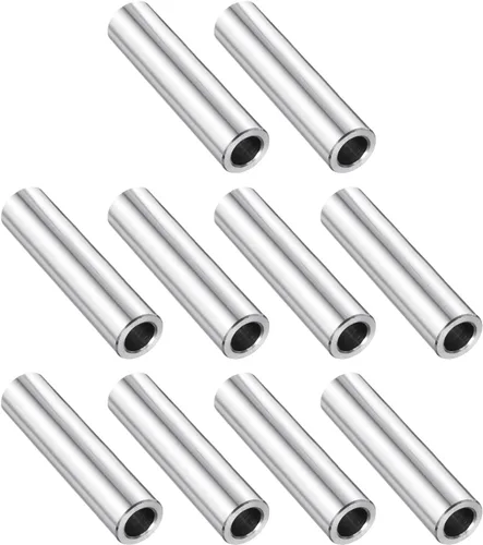 Vista 95 de uxcell 10 piezas de espaciador de acero inoxidable de 3/8" de diámetro interno x 3/4" de diámetro exterior x 1" de longitud, espaciador de rosca