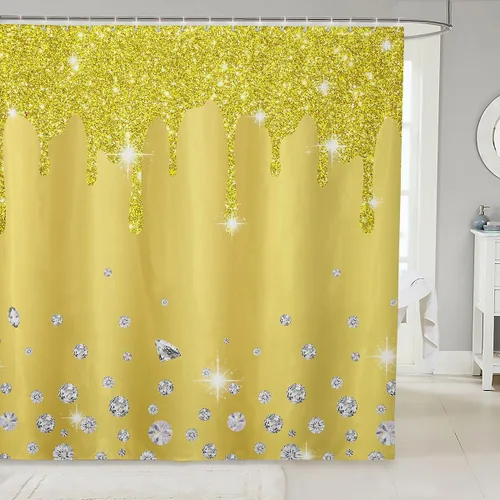 Vista 33 de Cortina de baño de flores de margarita para niños y niñas, cortina de ducha floral para decoración de baño, 72 x 72 pulgadas, retro, floral