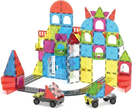 Vista 6 de MAGNA-TILES City Center - Juego de construcción magnética de 110 piezas, la marca original de construcción magnética