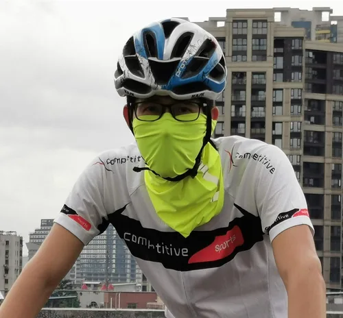 Vista 5 de 5 mascarillas reflectantes para el cuello bufanda pasamontañas tubo de diadema resistente al viento sin costuras verde