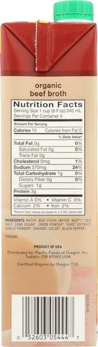 Vista 2 de Pacific Organic - Caldo de carne de res de 32 onzas (paquete de 8) por Pacific Foods