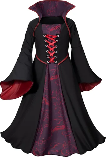 Vista 2 de Vampire Costume for Girls 3-12 Years