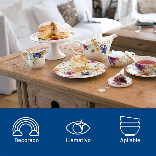 Vista 3 de Villeroy & Boch Mariefleur Basic - Plato de ensalada, 8.25 pulgadas