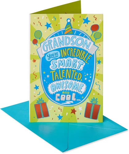 Vista 7 de American Greetings Tarjeta de cumpleaños para nieto (Awesome)