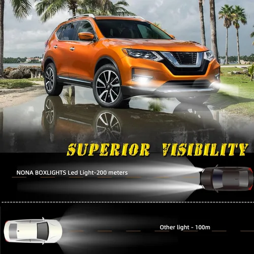 Vista 6 de Luces antiniebla LED para parachoques de Nissan Rogue 2017-2020 con DRL e intermitentes