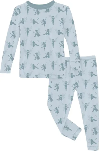 Vista 99 de KicKee Pants Conjunto de pijama de manga larga con estampado de piezas