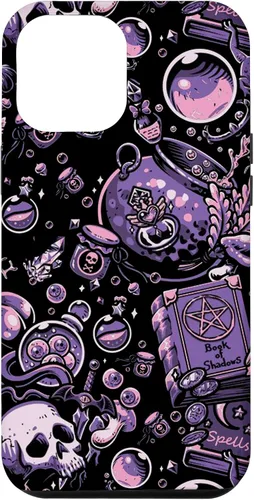 Vista 25 de Funda linda para iPhone 16 Witch's Essentials Pattern Witchy Design Halloween