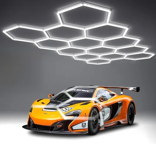 Vista 10 de 25Pack RGB Hexagon Lights,Music Sync 5Hex LED Hexagon Lights,RGB 358 Kinds of Changes Dimmable Speed-Adjustable DIY Color-Changing Lights Smart App