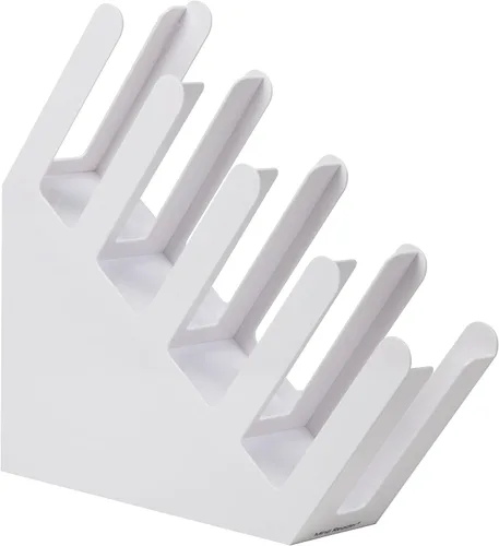 Vista 7 de Mind Reader - Soporte acrílico de 3 compartimentos para vasos desechables apilados, para bebidas calientes o frías