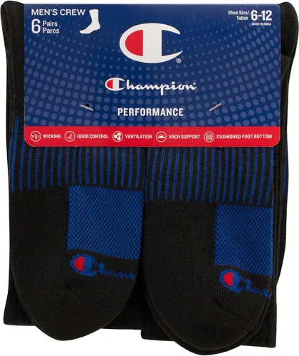 Vista 2 de Champion Calcetines deportivos para hombre, paquete de 6