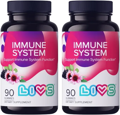 Vista 8 de LIVS Gomitas Immune Plus – Extracto de saúco con vitamina C, D3 y zinc Suplementos de apoyo inmunológico a base de plantas para adultos y niños