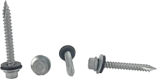 Vista 11 de Chenango Supply - N.9 x 1 pulgada cabeza de arandela hexagonal Tornillo de techo de metal autoinicial/autorroscante de metal a madera, techos