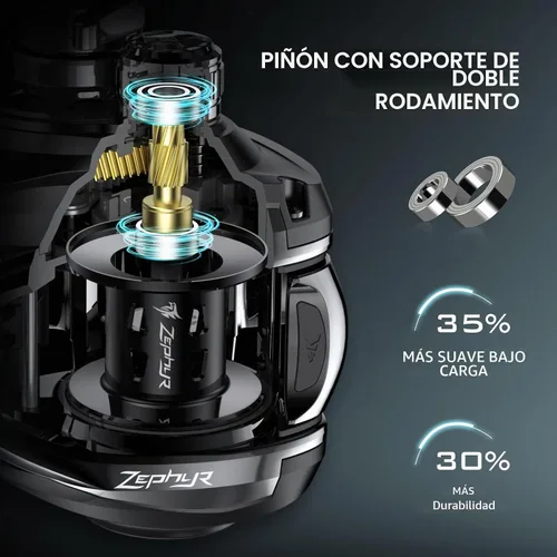 Vista 5 de KastKing Zephyr Baitcasting Fishing Reels with 7.2:1 Gear Ratio