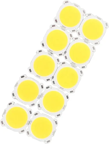 Vista 2 de 10 unids redondo COB 3W de alta potencia LED chip bombilla lámpara de aluminio placa de circuito LED chip módulo 300-330LM DC 9-11V