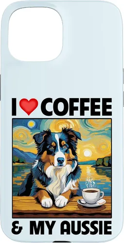 Vista 6 de Aussie Mom Dad Coffee Cup Australian Shepherd Dog Lovers Case for iPhone 17