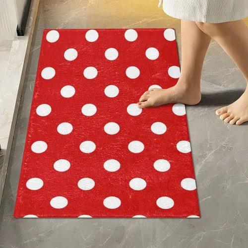 Vista 37 de Tapete de baño a cuadros de tablero de ajedrez, suave, absorbente, lavable, tapete de baño para piso de baño, tapete de baño antideslizante