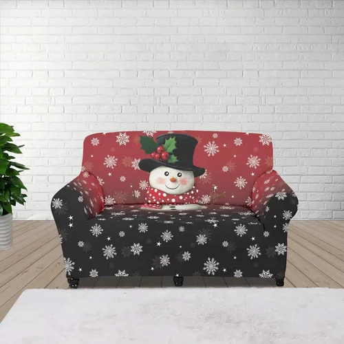 Vista 65 de Boatee Fundas de sofá de 1 pieza con diseño de copo de nieve azul, fundas elásticas para sofá, 1 cojín, protección de muebles, decoración para sala