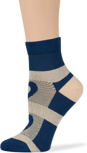 Vista 4 de 7BIGSTARS KINGDOM Women's Cotton Quarter Non-Binding Diabetic Fashion Socks-L-M-4 Pack-Multicolor