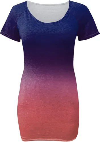Vista 3 de Vestidos sin mangas para mujer, 2023 para primavera y verano, vestido corto sexy con tirantes delgados, vestido de algodón de color degradado a