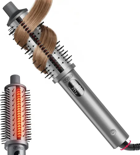 Vista 10 de TYMO STYLUX PRO - Cepillo térmico para rizar, voluminizador redondo calentado de 1.5 pulgadas, alisador de pelo y rizador 2 en 1, iones negativos
