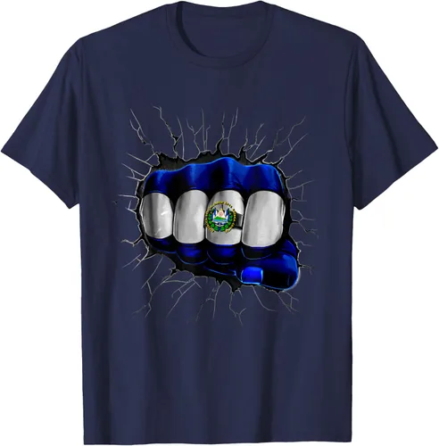 Vista 10 de Camiseta Salvadoreña Bandera de El Salvador