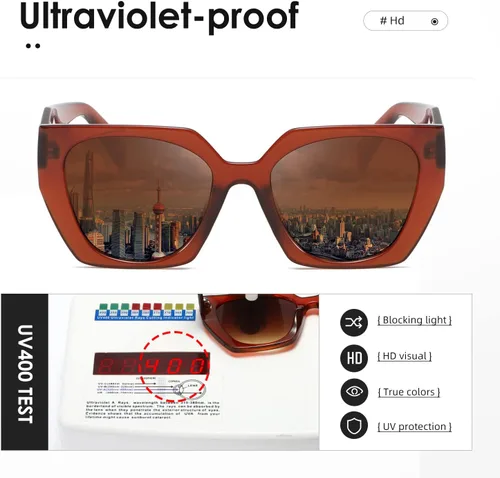 Vista 6 de kimorn Gafas de sol para mujeres y hombres de moda retro gafas de sol de moda K1354