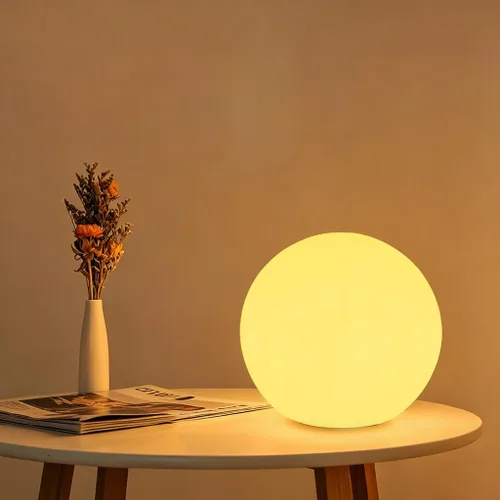 Vista 14 de Luz de bola LED, luz de orbe brillante de 6 pulgadas, lámpara de globo recargable, luces de estado de ánimo regulables con control remoto, lámpara