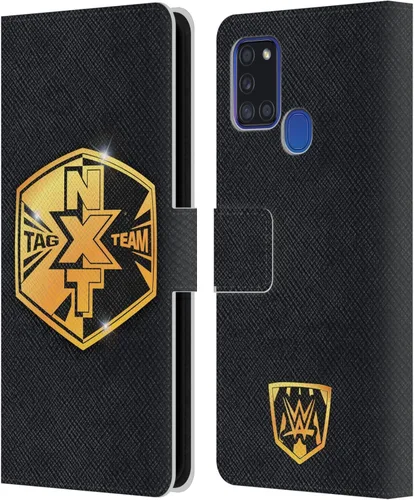Vista 253 de Head Case Designs Officially Licensed WWE Cruiserweight Champion Title Belts Leather Wallet Case Compatible with Samsung Galaxy A07 4G Campeón