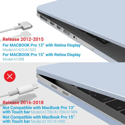 Vista 127 de IBENZER - Compatible con Funda para MacBook Pro de 13 Pulgadas 2015 2014 2013 Finales 2012 A1502 A1425, Carcasa Rígida con Cubierta para Teclado