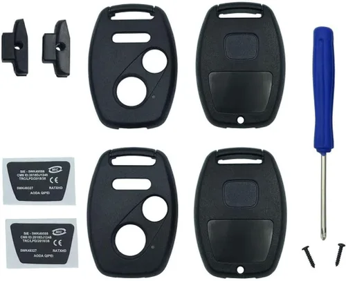 Vista 9 de Funda para llavero Honda CR-V Odyssey Accord Crosstour Civic CR-Z, repuesto de carcasa de llave remota sin llave con destornillador