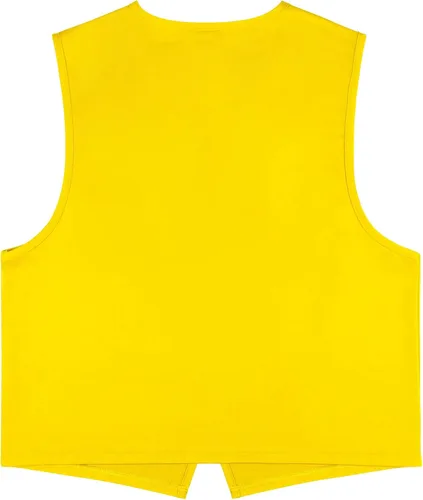 Vista 3 de TopTie Chaleco unisex sin bolsillo, chaleco victoriano, chaleco campesino, chaleco de trabajo voluntario Amarillo