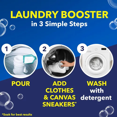 Vista 5 de OxiClean White Revive - Blanqueador de ropa y polvo quitamanchas, alternativa al blanqueador para lavandería, 3 libras Use with Detergent, 40%