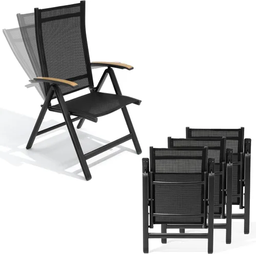 Vista 15 de Crestlive Products Juego de 2 sillas plegables para patio, sillas Negro