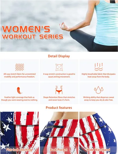 Vista 6 de COOLOMG Leggings de yoga para mujer, mallas para correr, leggings de tiro bajo, para entrenamiento, gimnasio, con bolsillos ocultos