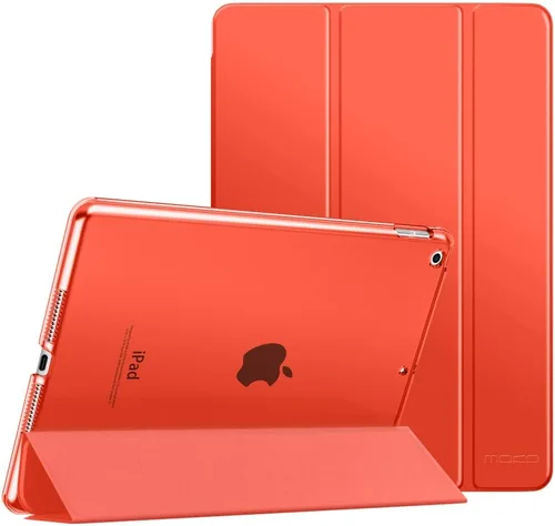 Vista 35 de MoKo - Funda compatible con iPad 2019, fina, ligera, inteligente, carcasa, cubierta de soporte con protector trasero traslúcido esmerilado 1-Oro Rosa