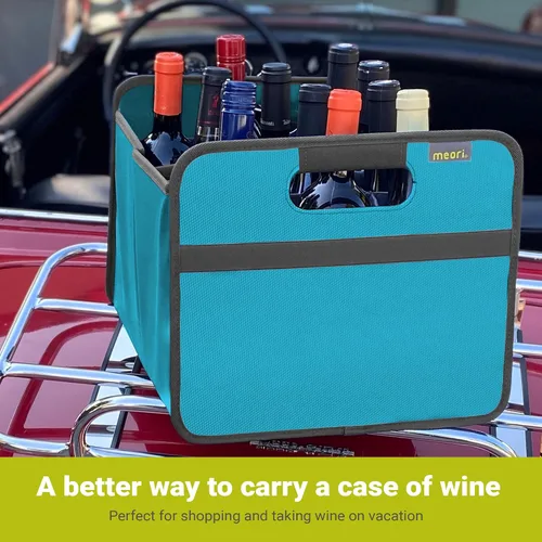 Vista 4 de Meori - Portabicicletas plegable para almacenamiento de vino Azul Azure
