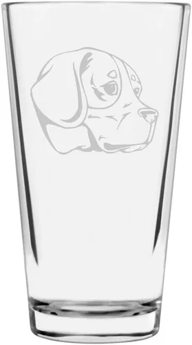 Vista 327 de Podenco Canario - Vaso de pinta de 16 onzas con temática de perro personalizado