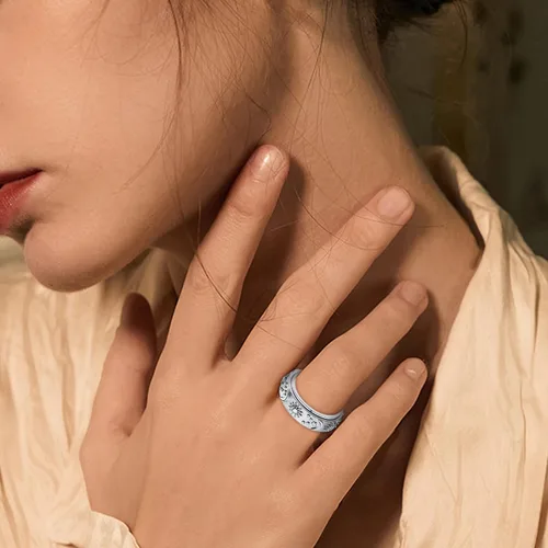 Vista 21 de Magitaco Anillos giratorios de acero inoxidable, anillos para ansiedad, anillos de ansiedad para mujeres y hombres
