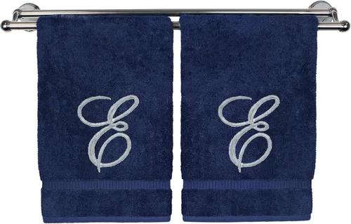 Vista 240 de Toalla de mano con monograma, regalo personalizado, 16 x 30 pulgadas, extra absorbente, 100% algodón turco, acabado de rizo suave, para baño, cocina