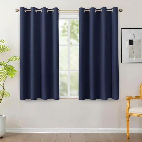 Vista 31 de BONZER - Juego de 4 paneles de cortinas 100% opacas, cortinas de ventana con aislamiento térmico y bloqueo de luz, de 63 pulgadas de largo, cortina