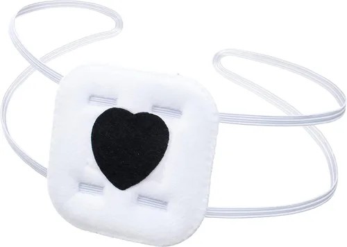 Vista 2 de Anime 3pcs Heart Shape Novelty Prop Role Soft Single-Eyed Eyepatch Cosplay Costume Accessories