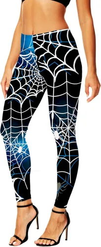 Vista 2 de AOBUTE Leggings de Halloween para mujer, mallas elásticas con estampado gráfico